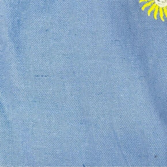 FREE PEOPLE Emory Boho Embroidered Square Neck Puff Sleeve Peasant Dress Size XS - Picture 14 of 15